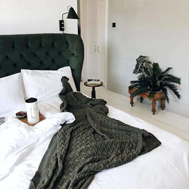 Rouen Bed in Linwood in Mole Skin Velvet Bottle